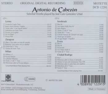 2CD Antonio de Cabezón: Works For Organ - Homage To King Charles V