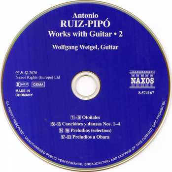 CD Antonio Ruiz Pipó: Works With Guitar • 2