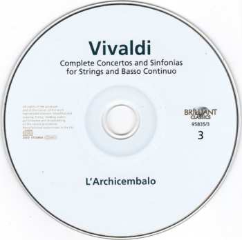 4CD/Box Set Antonio Vivaldi: Complete Concertos And Sinfonias For Strings And Basso Continuo