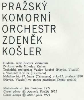 LP Joseph Haydn: Koncerty Pro Dva Lesní Rohy (80 1)