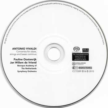 SACD Antonio Vivaldi: Concertos For Oboe, Strings And Basso Continuo