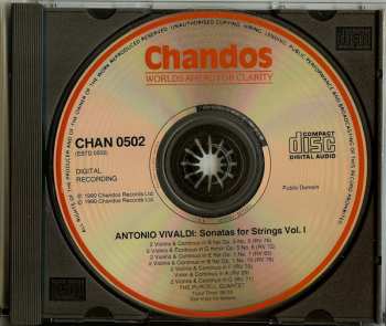 CD Antonio Vivaldi: Sonatas For Strings Vol. 1