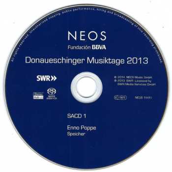 4SACD Bernhard Lang: Donaueschinger Musiktage 2013
