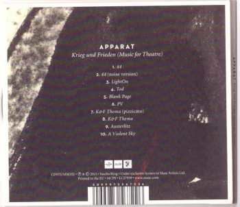 CD Apparat: Krieg Und Frieden (Music For Theatre) DIGI