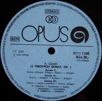 2LP Bohdan Warchal: 12 Trio Sonatas Op. 1