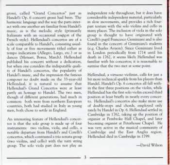 CD Archetti Baroque String Ensemble: Grand Concertos By Handel & Hellendaal