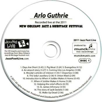 2CD Arlo Guthrie: Live At 2011 New Orleans Jazz & Heritage Festival