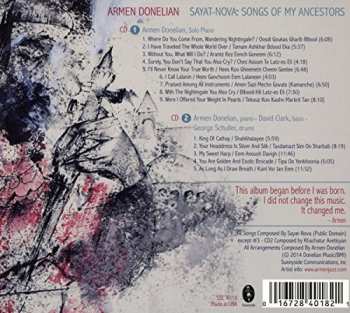 2CD Armen Donelian: Sayat-Nova: Songs Of My Ancestors