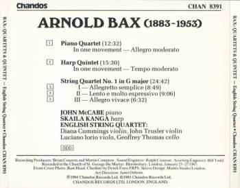CD Arnold Bax: String Quartet No. 1 / Piano Quartet / Harp Quintet