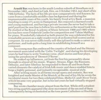 CD Arnold Bax: String Quartet No. 1 / Piano Quartet / Harp Quintet