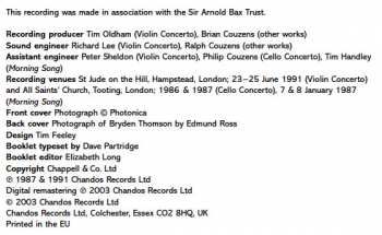 CD Arnold Bax: Orchestral Works, Volume 1