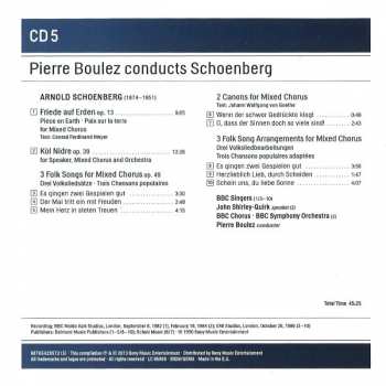 11CD/Box Set Arnold Schoenberg: Pierre Boulez conducts Schoenberg