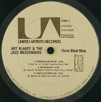 LP Art Blakey & The Jazz Messengers: Three Blind Mice CLR