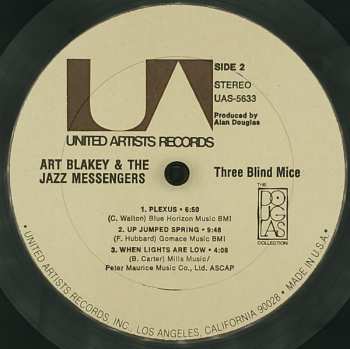 LP Art Blakey & The Jazz Messengers: Three Blind Mice CLR