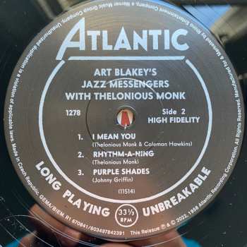 2LP Thelonious Monk: Art Blakey's Jazz Messengers With Thelonious Monk