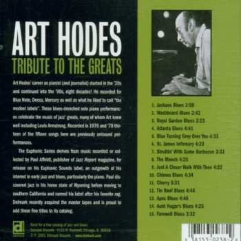 CD Art Hodes: Tribute To The Greats