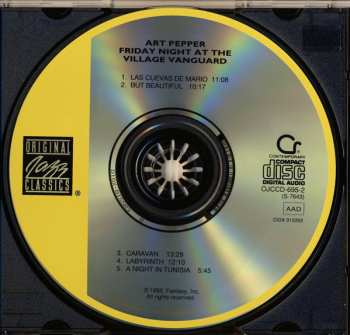 CD Art Pepper: Friday Night At The Village Vanguard