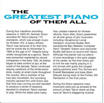 CD Art Tatum: The Greatest Piano Of Them All