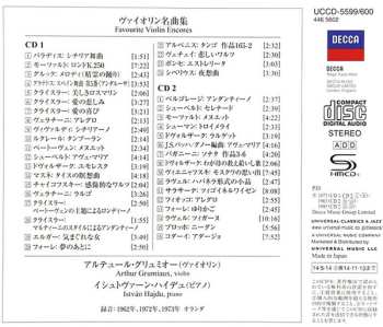 2CD Arthur Grumiaux: Favourite Violin Encores