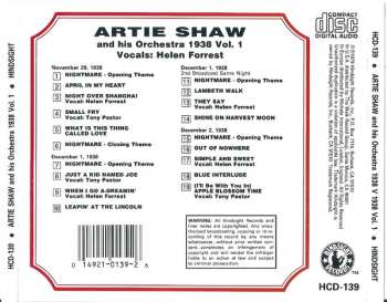 CD Artie Shaw And His Orchestra: The Uncollected Artie Shaw, Vol. 1, 1938