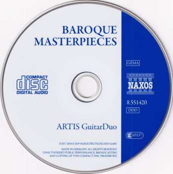 CD Artis GuitarDuo: Baroque Masterpieces