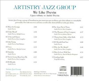 CD Artistry Jazz Group: We Like Previn (A Jazz Tribute To André Previn)