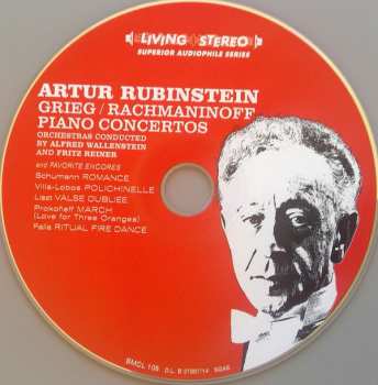 CD Arthur Rubinstein: Grieg, Rachmaninoff And Favorite Encores