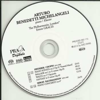 SACD Frédéric Chopin: Piano Sonata No.2, Ballade No.1, Valse No.17, Fantasie In F Minor / Piano Concerto No.4 LTD