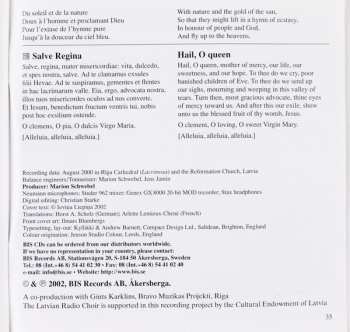 CD Latvian Radio Choir: Lacrimosa / Concerto Grosso /3 Verlaine Poems / Cello Concerto / Salve Regina