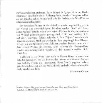 CD Arvo Pärt: Alina