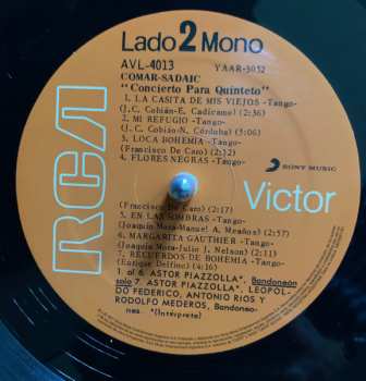 LP Astor Piazzolla: Concierto Para Quinteto