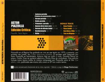 CD Astor Piazzolla Y Su Quinteto: Piazzolla - Teatro Regina