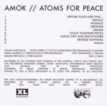 CD Atoms For Peace: Amok LTD | DLX