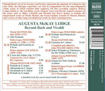 CD Augusta McKay Lodge: Beyond Bach And Vivaldi- Rare Unaccompanied Works For The Baroque Violin