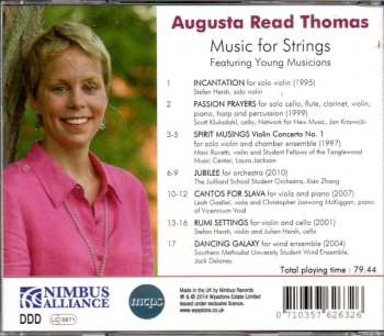 CD Augusta Read Thomas: Music For Strings - Featuring Young Musicians