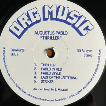 LP Augustus Pablo: Thriller