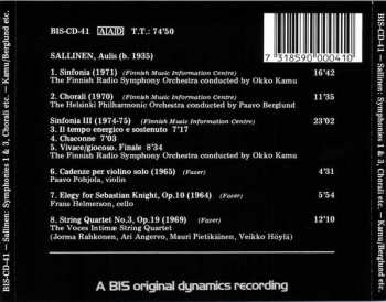 CD Paavo Berglund: Sinfonia -- Chorali -- Sinfonia III -- Cadenze per violino solo -- Elegy for Sebastian Knight -- String Quartet No. 3