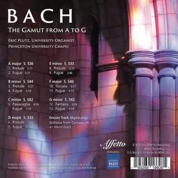 CD Johann Sebastian Bach: BACH: The Gamut From A To Z 