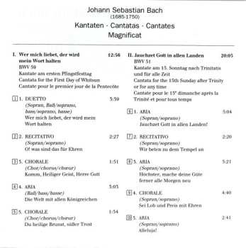 CD Johann Sebastian Bach: Magnificat In D Major BWV 243 / Jauchzet Gott In Allen Landen! BWV 51 / Wer Mich Liebet, Der Wird Mein Wort Halten BWV 59