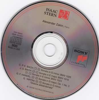 CD Johann Sebastian Bach: Bach: Violin Sonatas BWV 1016, 1020, 1023 / Handel/Tartini: Violin Sonatas