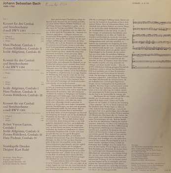 LP Johann Sebastian Bach: Konzerte Für Drei Und Vier Cembali Und Streichorchester D-moll BWV 1063, C-dur BWV 1064, A-moll BWV 1065