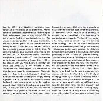 CD Johann Sebastian Bach: Goldberg Variations