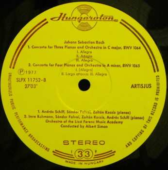 LP Johann Sebastian Bach: Piano Concertos