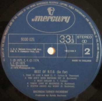 LP Bachman-Turner Overdrive: Best Of B.T.O. (So Far)