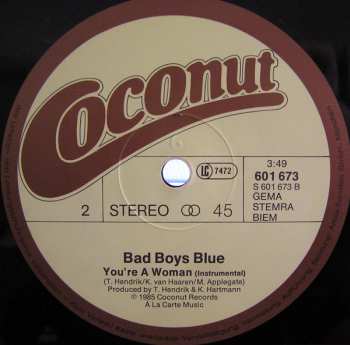 LP Bad Boys Blue: You're A Woman (Long Version)