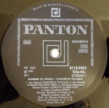 LP Bambini Di Praga: Concerto Piccolo