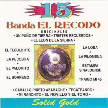 CD Banda El Recodo De Crúz Lizárraga: 15 Originales