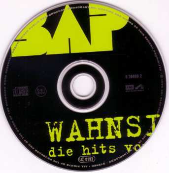 CD BAP: Wahnsinn (Die Hits Von 79-95)