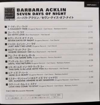 CD Barbara Acklin: Seven Days Of Night