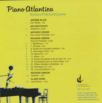 CD Barbara Pritchard: Piano Atlantica